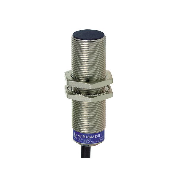 Telemecanique XS618B1PAL2 M18 inductive proximity sensor, 8mm sensing, PNP, cable