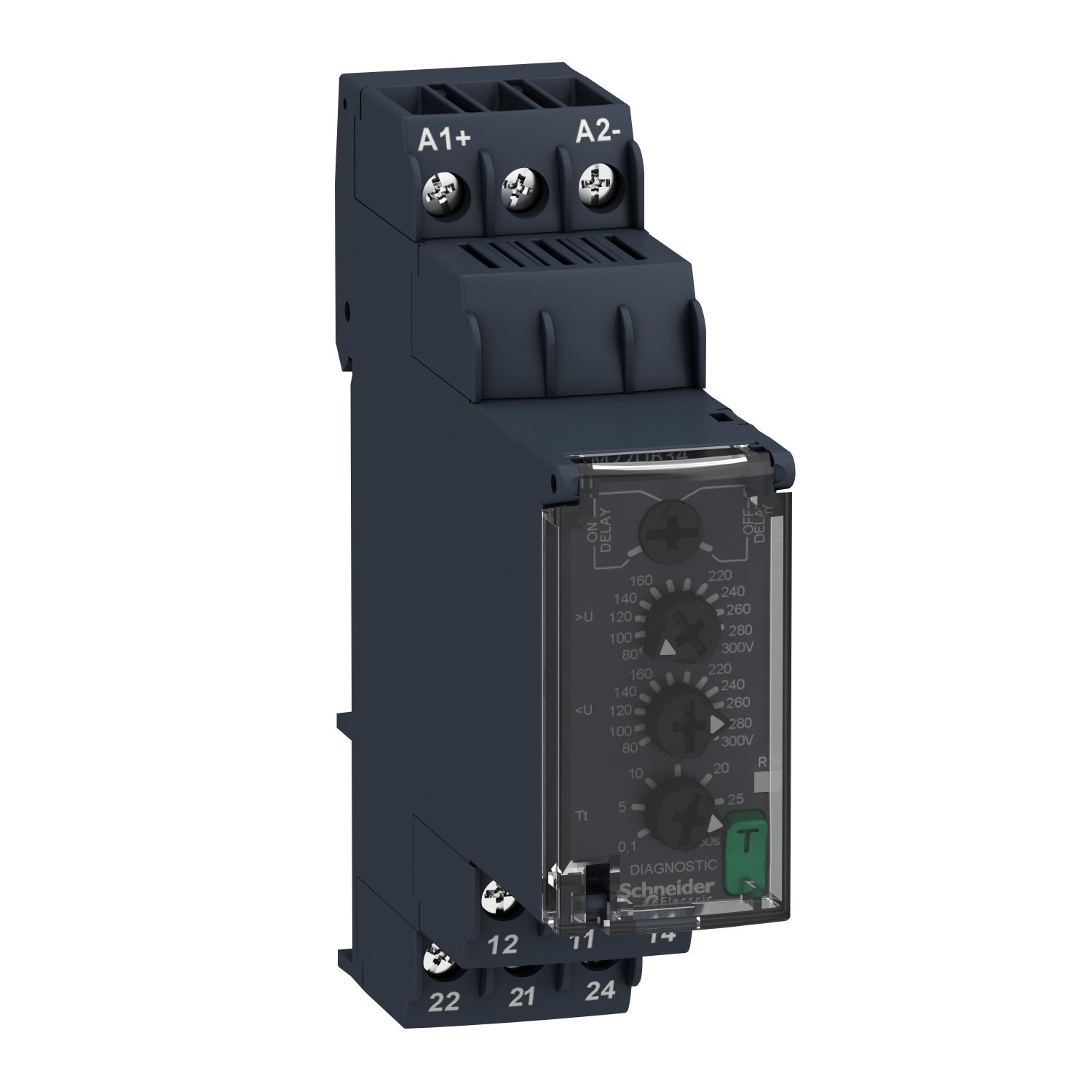Schneider Electric RM22UB34 Harmony 1-phase voltage control relay, DIN rail, 80-300V