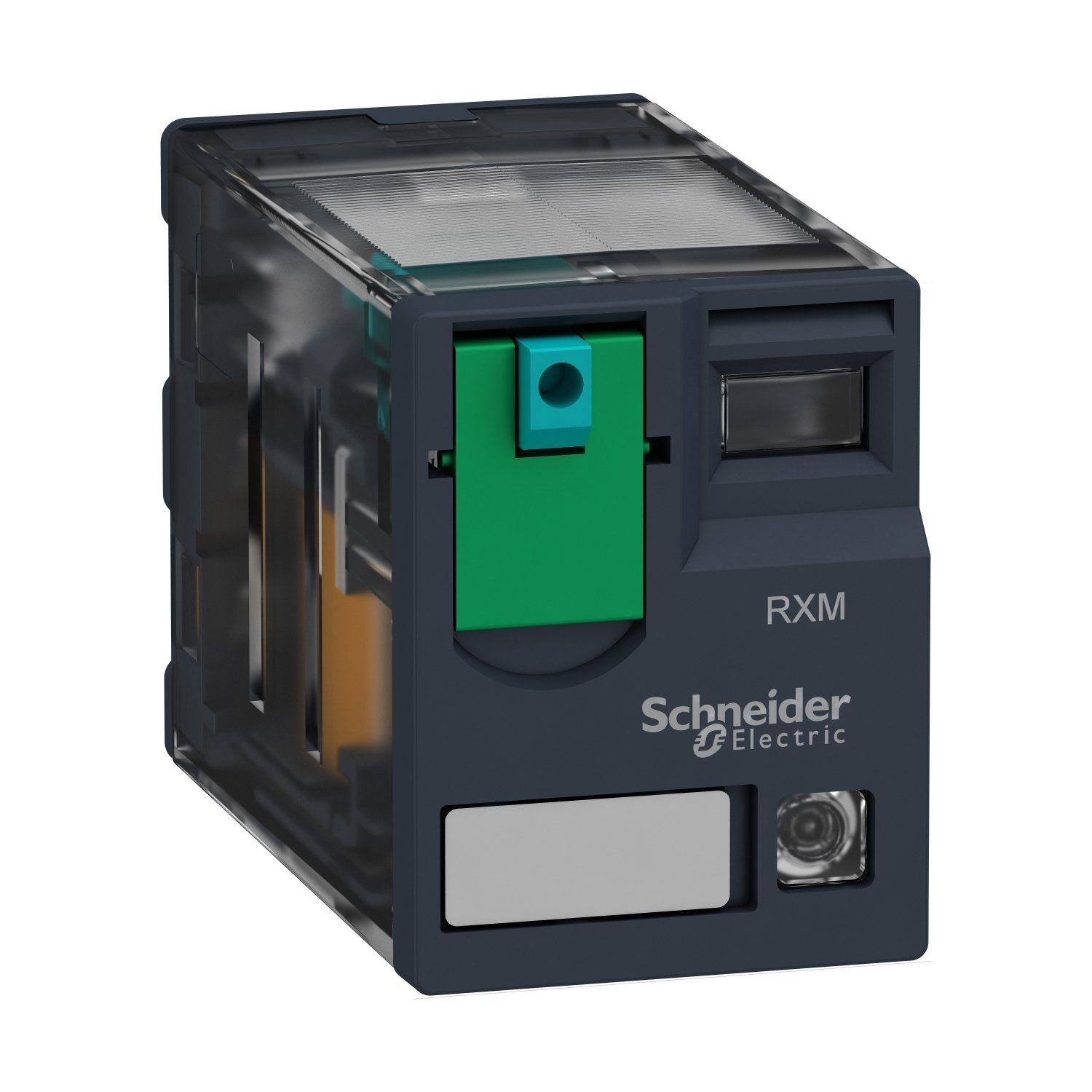 Schneider Electric RXM2AB2BD Harmony miniature plug-in relay, 2CO, 24V DC, 12A, with LED