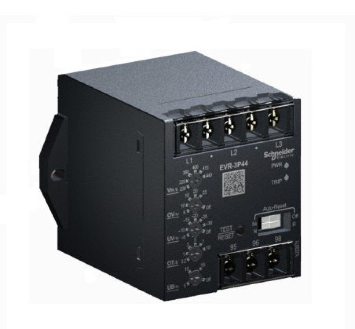 Schneider EOCR EVR-3P44 3-phase voltage monitoring relay, DIN rail, 200-440V AC